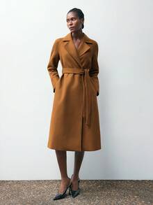 Maija Áo khoác dài hai mặt dành cho nữ mùa thu sớm 2025, mùa đông thu cho nữ, trang phục Halloween cho nữ, trang phục năm mới cho nữ, trang phục Lễ Tạ ơn cho nữ, trang phục thường ngày cho nữ, áo khoác màu nâu - Màu Khaki - Xem 8