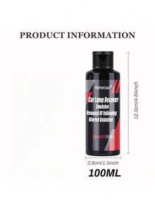 SHEIN 1 件装汽车灯清洁剂和刷新剂、汽车大灯翻新修复液、无需抛光、汽车大灯外壳老化清洗剂、灯罩发黄抛光剂汽车镀膜、车灯清洁剂、大灯发黄划痕修复抛光工具套装 - 彩色 - 查看 2