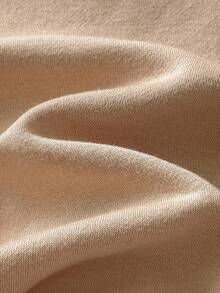 Loomiva 2pcs/Set Young Boy Casual Cute Versatile Large Letter Graphic Knit Sweatshirt Set, Suitable For Birthday Party, Evening Party, Performance, Wedding, Baptism, School Opening Ceremony, Daily Wear, Travel, Sports Autumn Winter Clothes For Girls - Camel - View 10