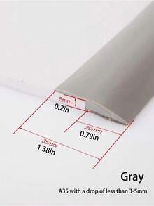 SHEIN 1pc Length 39.37inch PVC Self-Adhesive Protective Floor Mat Flat Buckle Bar Strip Suitable For Floor Door Sill Seam Edge Decoration Home Decor