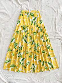Soleia 柠檬印花休闲度假裙 - 黃色 - 查看 2