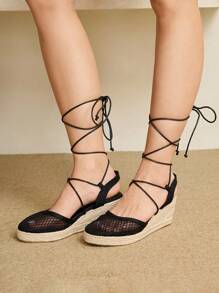 Styleloop Women's Casual Fashion Versatile Simple Breathable Wedge Shoes - Black - View 4