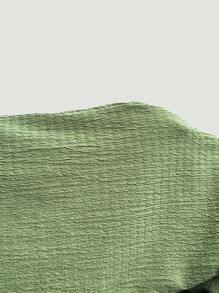 Solflare Bộ 2 món: Áo Bandeau màu cà phê và quần ống loe, cỡ lớn, quần áo xuân hè - xanh quân đội - Xem 6