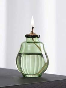 Joivida 1 pieza Lámpara de aceite de cristal de estilo Ins pequeña y creativa para aromaterapia, lámpara de aceite para decoración del hogar