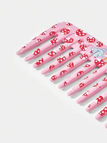 TOM & JERRY X SHEIN Lược răng thưa cỡ lớn họa tiết hoạt hình dễ thương, lược chải tóc thiết kế hình bọ cánh cứng, lược tạo kiểu di động, phụ kiện hàng ngày thích hợp cho việc trở lại trường học, lược thời trang làm quà tặng cho trẻ em hoặc gia đình - Nhiều màu - Xem 3