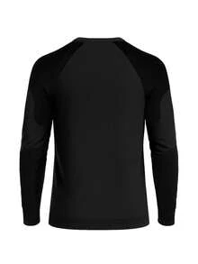 Hugo Boss Men's Round Neck Long Sleeve Casual Versatile T-Shirt - 001 Black - View 5