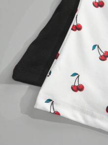 SHEIN EZwear 2 件女士休闲紧身圆领长袖 T 恤套装，适合秋冬季 - 彩色 - 查看 8