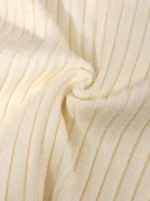 GlowEve 海军领杏色针织开衫，女款，秋冬 - 杏色 - 查看 6