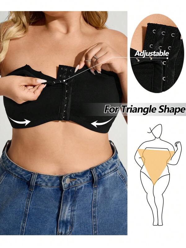 Truni Fall Clothes For Women,WinterFront Zip Plus Size Minimizer Padded Bra Tank Top