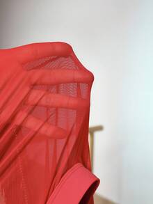 Menodora SHEIN Sport Damska jednokolorowa koszulka na ramiączkach z frędzlami i mini spódniczka z frędzlami, inne stroje do tańca