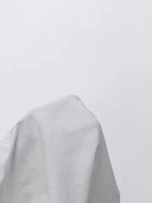 Jouncy 女士纯色 V 领褶皱休闲背心 - 白色 - 查看 8