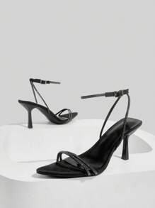 CUCCOO SZL Women's Fashionable Black Sexy High Heel Sandals - Black - View 7