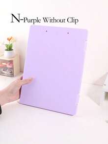 SHEIN Random 1 PC Large Capacity File Organizer - Personalized A4 Size, Board Clip, Storage Function 2 In 1 Study Material Organizer - Ultimate Organization And Information Book Classification - Office Desk Accessories For Subject Management