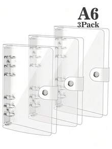 SHEIN 1 创意账本，PVC，触感活页本，笔记透明笔记本外壳 - 無色 - 查看 11