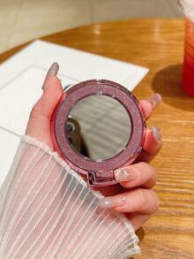 SHEIN 1 pièce Support magnétique pour téléphone portable, autocollant magnétique pour téléphone portable, support tout-en-un, miroir, papillon pailleté