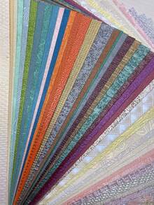 SHEIN 50 hojas de cartulina de la colección de perlas A6 disponibles en una variedad de patrones, excelente para scrapbooking, invitaciones, notas de agradecimiento - Multicolor - Ver 7