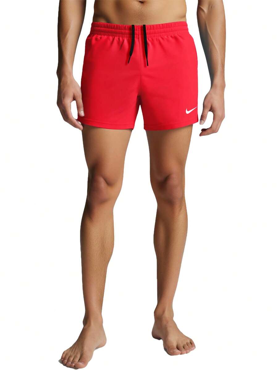 Nike Casual Sport Outdoor Loose Drawstring Summer Men Swim Trunks - Red - View 1