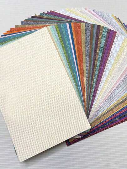 SHEIN קרטון A6 Pearl Collection 50 דפי קרטון שאינו חוזר על עצמו, זמין במגוון דוגמאות, נהדר לסקראפבוקינג, הזמנות, פתקי תודה