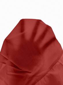 Chiquease Women's Solid Color Bow Decor Short Puff Sleeve Ruffle Hem Blouse - Burgundy - View 7