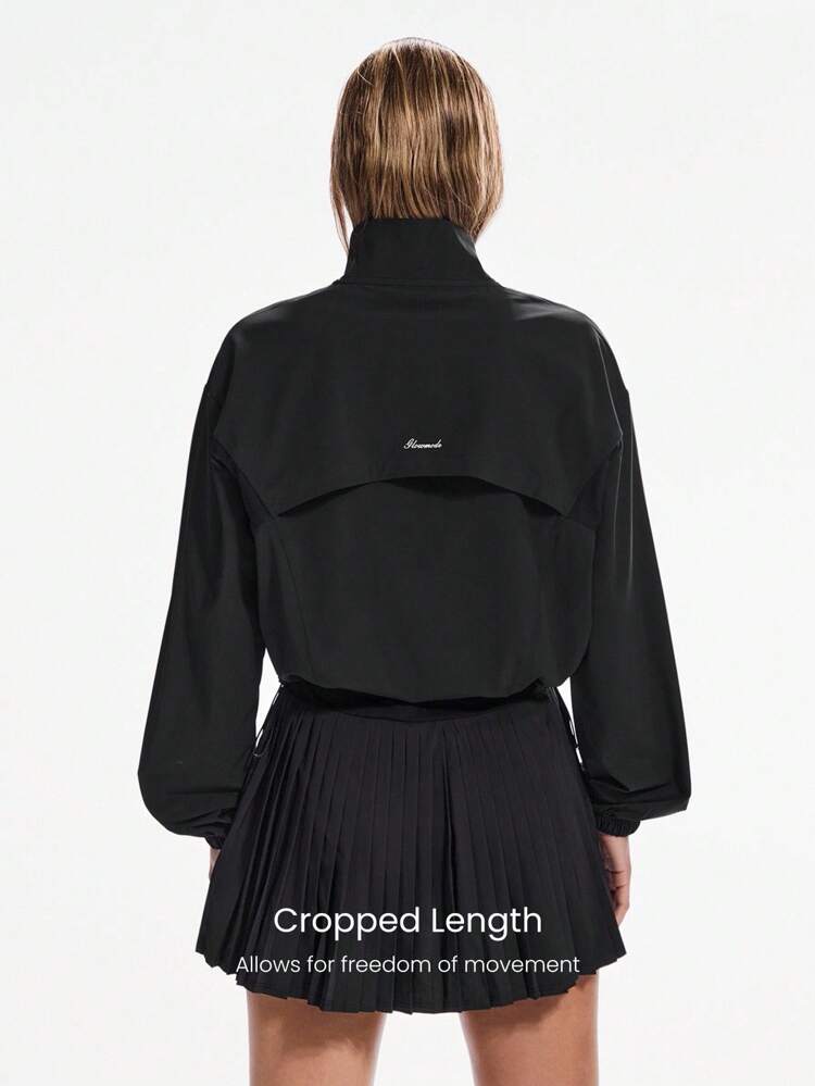 Chaqueta ligera y resistente al agua con panel de malla en la espalda y debajo de los brazos, ajustable en la cintura, para entrenamiento y tenis