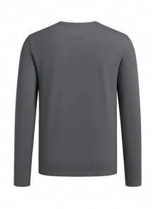 Hugo Boss 男士圆领长袖休闲宽松T恤 - 058 淺粉綠色 - 查看 5