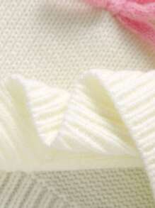 1pc Baby Girl Ivory Knitted Sweater With 3D Bow Decor, Round Neck Long Sleeve Cute Pullover Top, Fashion Baby Girl Sweater Newborn Sweater Baby Knitwear Bow Sweater Baby Girl Jumper Bow Baby Baby Girl Pink Bow White Sweater Fall Winter For Autumn Winter Baby Autumn Sweater Baby Girls Winter Clothes Baby Girls Fall Clothes Baby Girl Fall Outfits - White - View 7