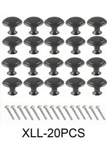 20 个装金色简约单孔橱柜抽屉拉手，圆形家具旋钮，适用于橱柜和衣柜门抽屉把手，极具吸引力的橱柜旋钮拉手简约把手，不锈钢厨柜复古把手，橱柜浴室现代门把手，厨房创意抽屉家具五金 - 彩色 - 查看 28