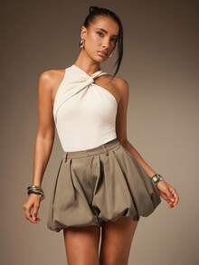 Hauture Sexy Sommer Lässig einfarbige Stretch Bubble Shorts