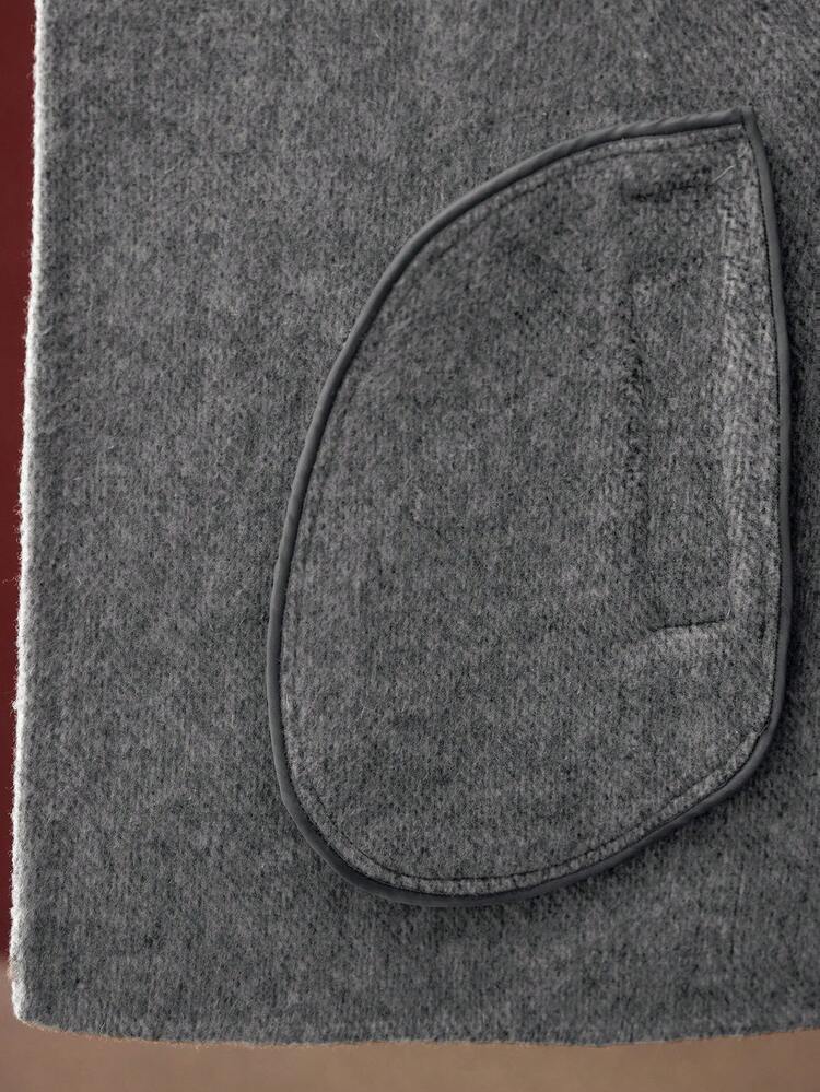 WOOL BELTED SLANT POCKET OVERCOAT