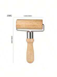 Rodillo de madera y rodillo para masa, paleta de harina manual para hacer envolturas de empanadillas y hornear - Beis - Ver 8