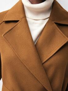 Maija Áo khoác dài hai mặt dành cho nữ mùa thu sớm 2025, mùa đông thu cho nữ, trang phục Halloween cho nữ, trang phục năm mới cho nữ, trang phục Lễ Tạ ơn cho nữ, trang phục thường ngày cho nữ, áo khoác màu nâu - Màu Khaki - Xem 11