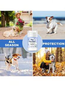 1pc/2pcs 40g Dog Paw Balm – Moisturizes And Nourishes The Skin – Repairs Dry Noses And Paws – Most Suitable For Extreme Weather Conditions - White - View 2