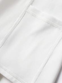 JNSQ Tween Girl Outdoor Professional Sports Fitted Yoga Skirt, Children Elastic Waist 4-Thread 5-Line Boneless Sewing Craft Outdoor Professional Sports Fitted Yoga Shorts - White - View 4
