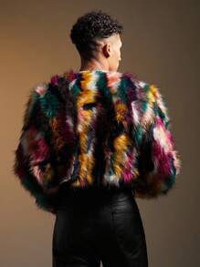 FeverCity 男士针织休闲宽松长袖夹克，时尚日常穿着，适合秋冬 - 彩色 - 查看 2