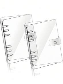 SHEIN 1 创意账本，PVC，触感活页本，笔记透明笔记本外壳 - 無色 - 查看 9