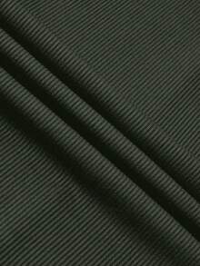 EURMUSE 2 pièces Ensemble femme casual combinaison et pantalon à col carré de couleur unie - Vert olive - Voir 7