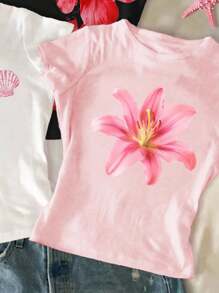 Bộ 3 áo thun ngắn tay cổ tròn cạp cao dáng rộng đơn giản dành cho bé gái tuổi teen, phù hợp cho mùa hè - Nhiều màu - Xem 4