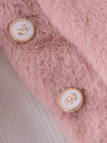 Souflis Souflis 女婴优雅可爱薄款开衫搭配贝雷帽，秋季 - 粉色 - 查看 5