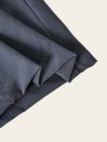 SHEIN Explorewe 1 szt. Dziewczęce spodnie z teksturowanej tkaniny premium, białe, casualowe, wysokiej jakości, wygodne, długie, nowa letnia kolekcja