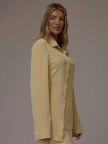 MUSERA Tailored Blazer Suit Long Line Pockets Pale Yellow Spring Summer Elegant Professional Business Casual Vacation Fall Winter Autumn Work Office Old Money Date Night Going Out Back To School Wedding Guest Christmas Suit Tailored Cute Brunch Vintage