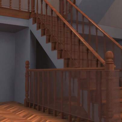 SHEIN 特制加厚安全绳楼梯防护网，防止跌倒并保护猫狗安全。