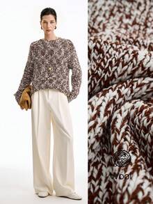 Aalyst Casual Snowflake Pattern Brown Long Sleeve Sweater For Women, Autumn/Winter Fall Cloth For Women - Brown - View 1