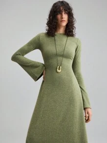Ontre 2025 Nueva ropa de mujer, prendas de otoño/invierno, ropa para todas las estaciones, ropa de invierno, atuendos de regreso a la escuela para mujeres, disfraces de Halloween y Navidad, atuendo de maestra para mujeres, salidas casuales, vestidos para salir de noche, vestidos de invitada de boda, vestidos elegantes de invitada de boda, atuendo de iglesia para mujeres, vestido casual verde de manga larga y cuello redondo para negocios casuales - Verde - Ver 6