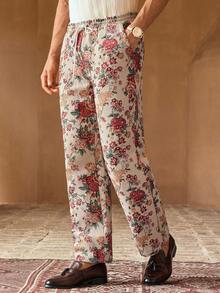 Manfinity VCAY Quần âu họa tiết hoa dệt jacquard cho nam cạp vừa, Quần họa tiết hoa nam, Quần họa tiết thực vật cổ điển, Quần jacquard hoặc vải thảm nam, Quần phong cách Bohemian/Boho, Quần âu cạp rút, Quần mặc đi nghỉ dưỡng cho nam, Quần họa tiết hoa nổi bật, Quần in dáng rộng, Quần vải lanh họa tiết hoa mùa hè, Quần nghỉ dưỡng họa tiết hoa nam, Quần âu nhẹ có cạp rút co giãn cho kỳ nghỉ hè & mặc đi biển Quần họa tiết hoa nam Quần boho nam Quần vải lanh nam, Mùa thu - Nhiều màu - Xem 4