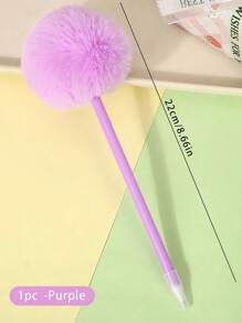 1 件/4 件，塑料毛球笔卡通可爱学生手账笔少女心学校婚礼礼物笔，适合，返校，学校用品，卡哇伊文具，学校颜色，文具，书写笔返校 - 彩色 - 查看 17