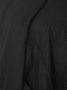 SHEIN ICON Women's Double Layer Collar Fitted Jacket Black Zip Up Jacket In Fall/Winter - Black - View 10