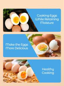 Teckwe Rapid Egg Cooker, 7 Egg Capacity Electric Egg Cooker For Hard Boiled Eggs, Poached Eggs, Scrambled Eggs, Or Omelets With Auto Shut Off Feature-EU Plug