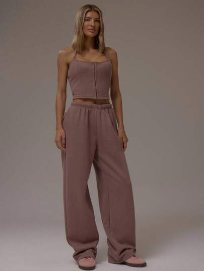 MUSERA Oversized Balloon Drawstring Joggers Sweatpants Summer Vacation Cute Airport Elegant Casual Back To School Winter Winter