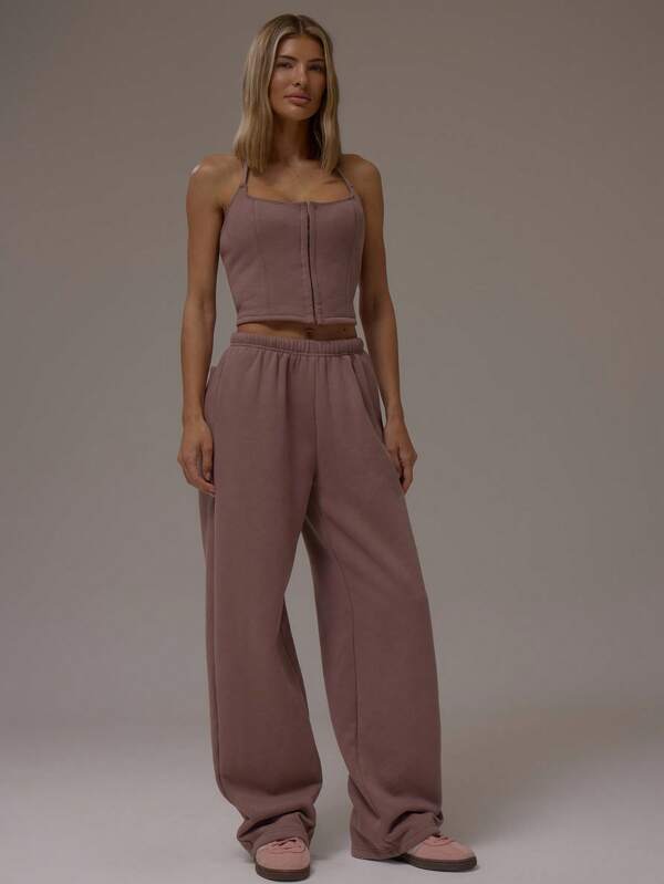 MUSERA 超大号气球抽绳慢跑裤运动裤夏季度假可爱机场优雅休闲返校冬季冬季