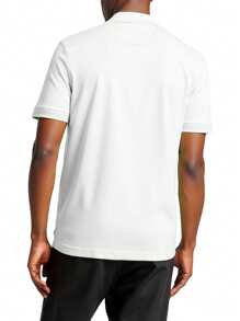 Hugo Boss 男士休闲 Polo 领短袖 T 恤 - 100 白色 - 查看 2